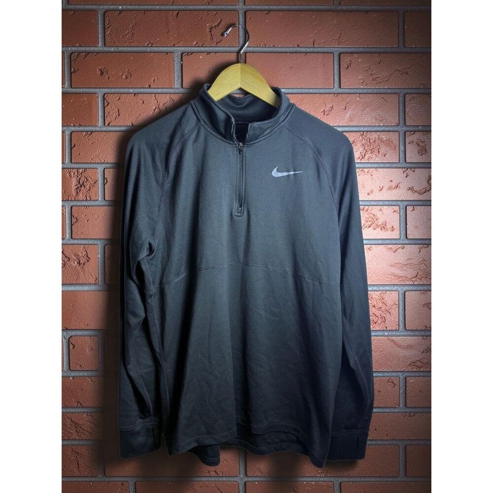 Nike Dri-FIT 1/4 Zip Pullover XL Gray Long Sleeve Athletic Top
